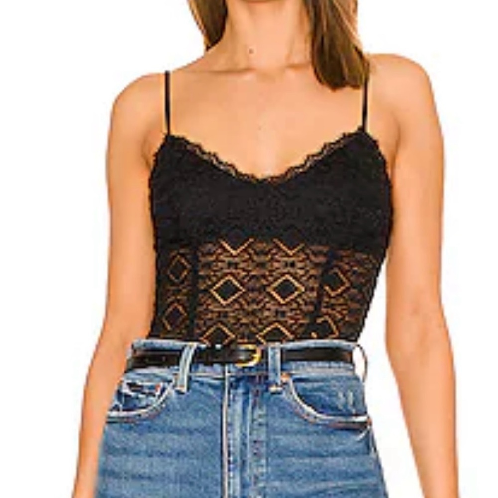 Follow Me Lace Cami in Black Free People